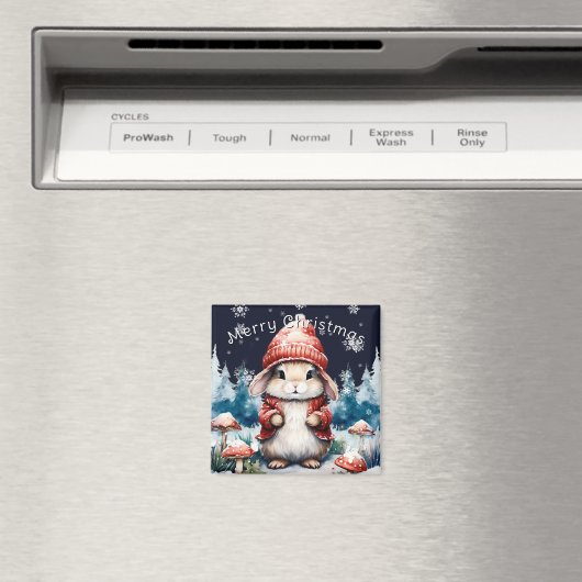 grillig kerstkonijn magneet (Insitu (Vaatwasser))