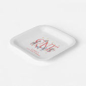 grillig Kind's Winter 1e Verjaardagsfeest Papieren Bordje (Gebogen)