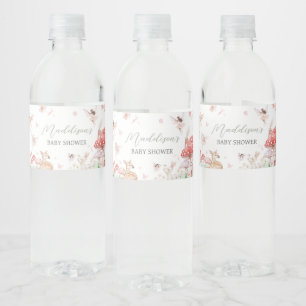 grillig klein sprookje Baby shower Waterfles Etiket