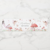grillig klein sprookje Baby shower Waterfles Etiket (Enkel label)