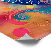 GRILLIG KLEURRIJK KAT POSTER (Hoek)