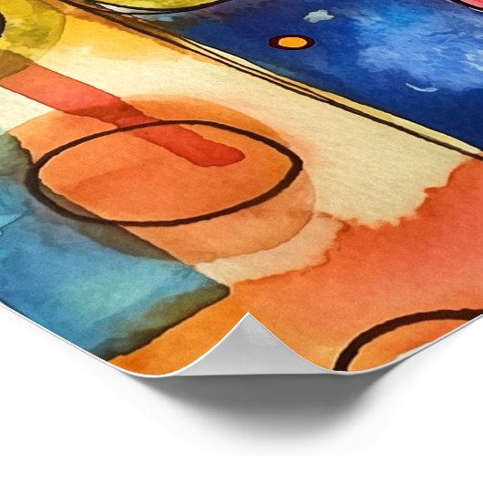 GRILLIG KLEURRIJK KAT POSTER (Hoek)