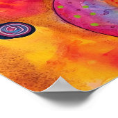 GRILLIG KLEURRIJK KAT POSTER (Hoek)