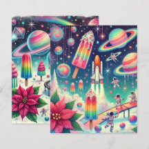 grillig kosmisch poinsettia plakboek papier