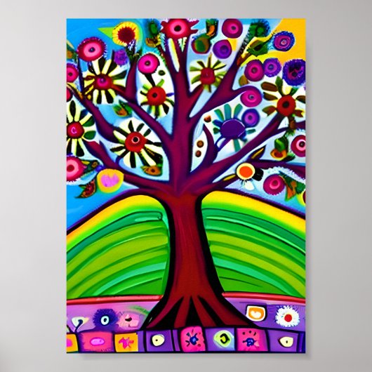 grillig kunstwerk | AI-gegenereerde kunst Poster (Voorkant)