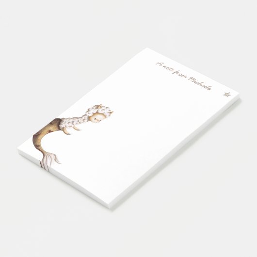 grillig lama zeemeermin dier post-it® notes (Schuin)