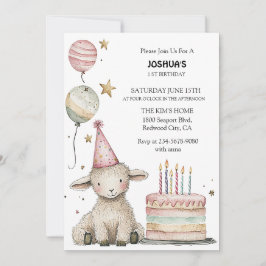 grillig lamsverjaardagsfeest kaart