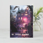 grillig leuk eng halloween feest kaart (Staand voorkant)