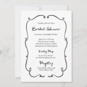 grillig Lijst | Zwart-wit Vrijgezellenfeest Kaart (Voorkant)