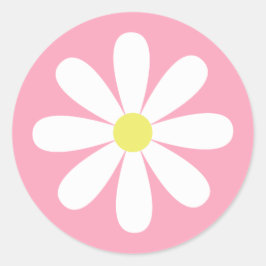 grillig madeliefje ronde sticker