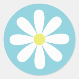 grillig madeliefje ronde sticker