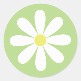 grillig madeliefje ronde sticker