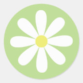 grillig madeliefje ronde sticker (Voorkant)