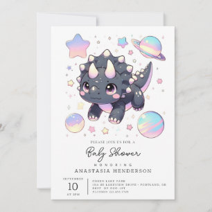 grillig majestueus dinosaurus Baby shower Kaart