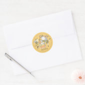 Grillig Meisje bijenhoning Potlabel Ronde Sticker (Envelop)