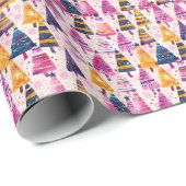 grillig met Snoep bekleed kerstboompatroon Cadeaupapier (Rol Hoek)