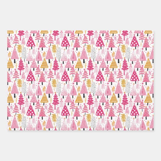 grillig met Snoep bekleed kerstboompatroon Inpakpapier Vel (Voorkant 3)