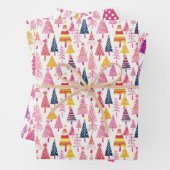 grillig met Snoep bekleed kerstboompatroon Inpakpapier Vel (In situ)