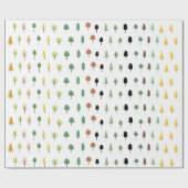 grillig minimalistisch bospatroon cadeaupapier (Vlak)