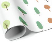 grillig minimalistisch bospatroon cadeaupapier (Rol Hoek)