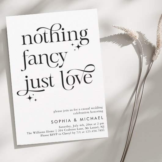 grillig niets Fancy gewoon liefde Casual bruiloft Kaart