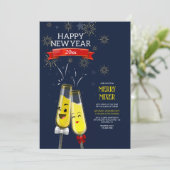 grillig nieuwjaar kaart (Staand voorkant)