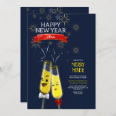 grillig nieuwjaar kaart (Voorkant / Achterkant)