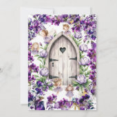 grillig Paarse feeëriek Baby shower Kaart (Achterkant)