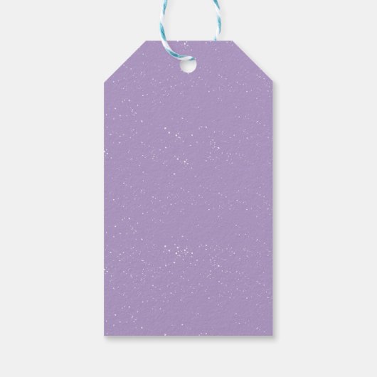 grillig Paarse rendier Cadeaulabel (Achterkant)