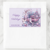 grillig Paarse rendier Rechthoekige Sticker (Tas)