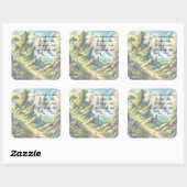 grillig pad & prijsopgave vierkante sticker (Vel)