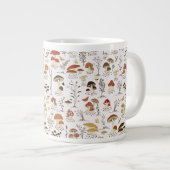 grillig paddenstoelenpatroon in het bos grote koffiekop (Voorkant rechts)