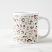 grillig paddenstoelenpatroon in het bos grote koffiekop (Rechts)