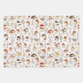 grillig paddenstoelenpatroon in het bos inpakpapier vel (Voorkant 2)