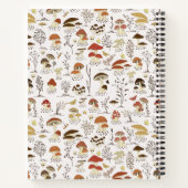 grillig paddenstoelenpatroon in het bos notitieboek (Achterkant)