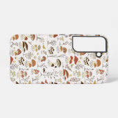 grillig paddenstoelenpatroon in het bos samsung galaxy hoesje (Achterkant horizontaal)