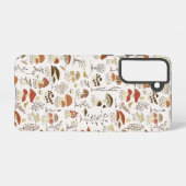 grillig paddenstoelenpatroon in het bos samsung galaxy hoesje (Achterkant horizontaal)