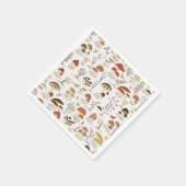 grillig paddenstoelenpatroon in het bos servet (Hoek)