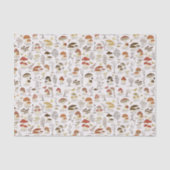 grillig paddenstoelenpatroon in het bos tissuepapier (Voorkant)