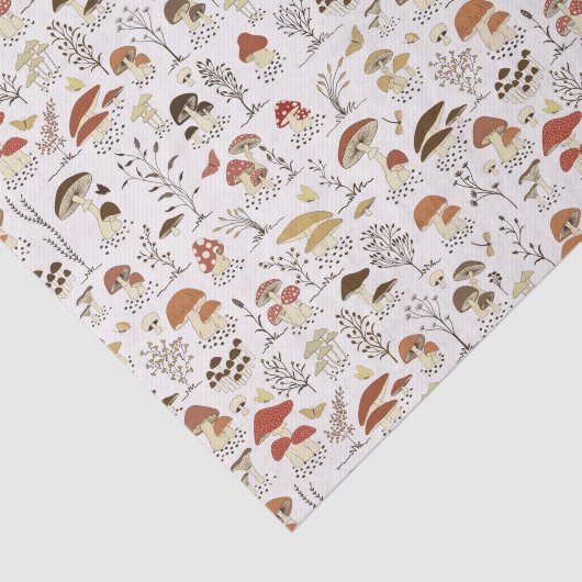 grillig paddenstoelenpatroon in het bos tissuepapier (Detail)