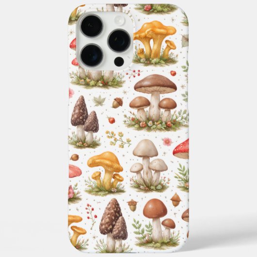 Grillig Paddenstoelpatroon – Vintage Botanisch Case-Mate iPhone Case (Achterkant)