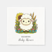 grillig pastelschaap Baby shower Servet (Voorkant)