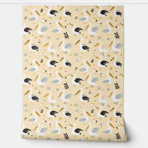 grillig pelikanenparadijs behang