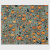 grillig pompoen tuin inpakpapier (Vlak)