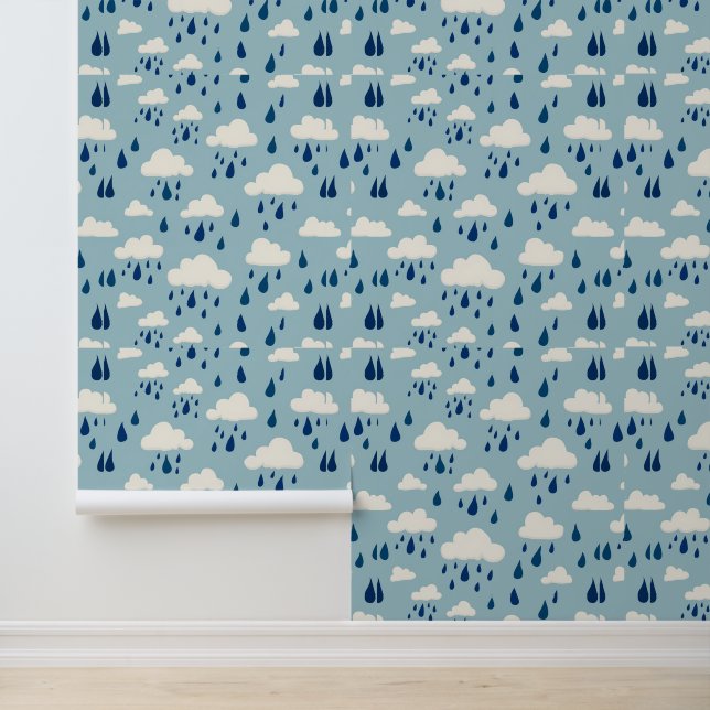 grillig regenwolkenpatroon | modern weer behang (Applicatie)