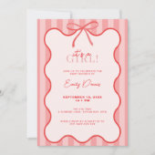 grillig retro border Baby shower Kaart (Voorkant)