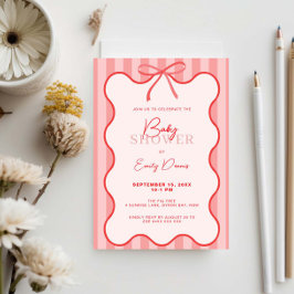 grillig retro border Baby shower Kaart