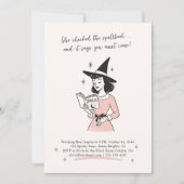 grillig | Retro Spellbook Witch Halloween Party Kaart (Voorkant)