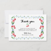 grillig retrokersen Lijst | Baby Shower Bedankkaart (Voorkant)