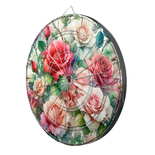 grillig Roos Dartbord (Voorkant Rechts)